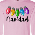 thumbnail image 4 of Inktastic Feliz Navidad Rainbow Holiday Lights Long Sleeve T-Shirt, 4 of 5