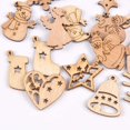 thumbnail image 5 of Árbol de Navidad de madera Colgante Artesanía de madera Decoración Navidad mixta Artesanía de madera Formas colgantes para bricolaje Artesanía de astillasAdornos de árbol de Navidad 100PCS oso de fresa Juguete, 5 of 5