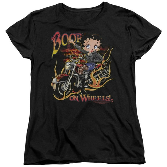 Betty Boop - On Wheels - Women's Short Sleeve Shirt - Medium