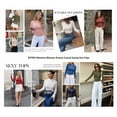 thumbnail image 4 of BTFBM Mesh Long Sleeve Tops for Women Lace Sheer Tight See Through Crew Neck Spring Fall Party Club Outfits, 4 of 7