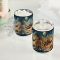 thumbnail image 2 of Yayeee 4 Pack Qtip Holder Bathroom Cotton Swab Canister with Lid Clear Dispenser Set, Floating Whale, 2 of 6
