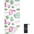 thumbnail image 2 of Flamingos Green Cactus Flowers Beach Towel 30" x 60", Quick Dry Bath Towel Super Absorbent Lightweight Travel Towel for Beach Yoga Swim Sport Camping Holiday, 2 of 7