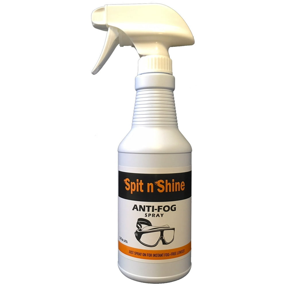 Spit n Shine Anti Fog Spray 16 oz. Prevents Fogging of Goggles, Masks