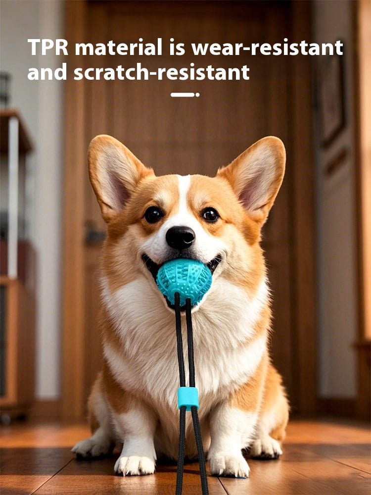 New Durable Dog Chew Toy with Suction Cup - Interactive Ball for Boredom Relief and Energy Outlet