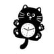 thumbnail image 5 of Reloj de pared con forma de gato, silencioso, bonito, multifuncional, fácil de instalar, creativo, para habitación de niños, decoración de interiores, negro, 5 of 8