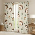 thumbnail image 2 of Homewish Kawaii Hedgehog Black Out Curtains for Preppy Kids Children,Botanical Plants Mushroom Curtains Pack of 2 (42x63 Each),Cartoon Animal Bedroom Curtains,Super Cozy Room Decor, 2 of 6
