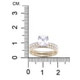 thumbnail image 4 of Brilliance Fine Jewelry Cushion Cut Created White Sapphire Bridal Set in 10K Yellow Gold, 4 of 4