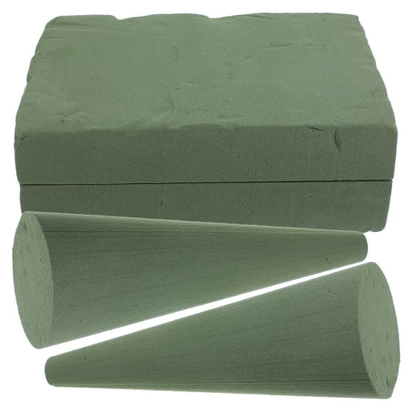 2pcs Cone Flower Mud Packaging Artificial Flowers Foam Sponge Moon Shaped Foams Dry Floral Foam Bricks Blocks