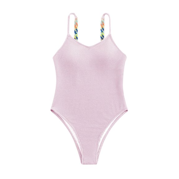 Sngxgn Women's Swimsuits Swimwear Asymmetric Ruffle Monokinis Bathing Suits(Red,S)