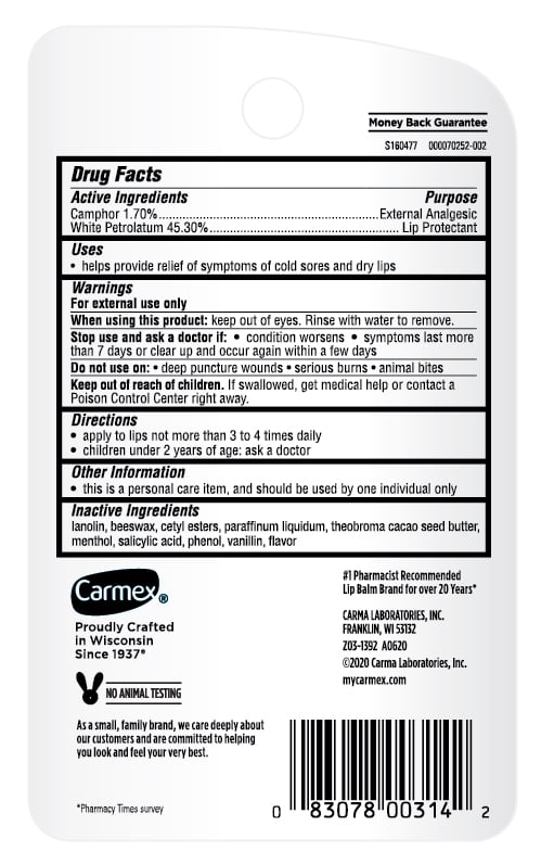 Carmex 104 count PDQ, End cap, Cough Cold, Assorted lip balm products