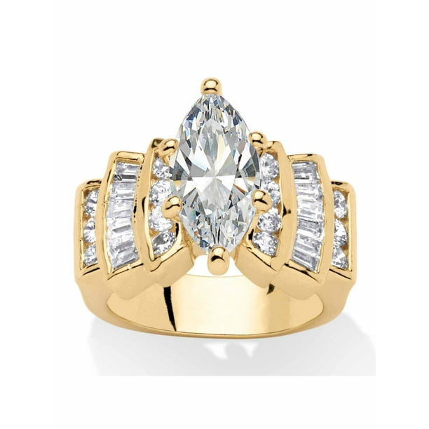 PalmBeach Jewelry MarquiseCut Cubic Zirconia Engagement Ring 3.63
