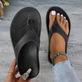 thumbnail image 4 of BRICH Women's Flat Sandals Flip Flop Sandals Summer on Dressy Thong Sandal Silver 6.5, 4 of 5