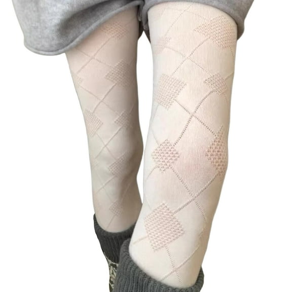 Vintage Argyle Pattern Cotton Tights Pantyhose Stretchy Slimming Opaque Leggings Stockings Hosiery for Stylish Women
