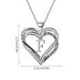thumbnail image 2 of Guodhu Silver Plated Heart Letter Necklace Pendant Heart Initial Necklace Gift for Women Christmas Anniversary Birthday Jewelry Gifts for Wife Girlfriend Her Mom, 2 of 3