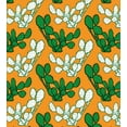 thumbnail image 3 of Ambesonne Succulent Duvet Cover Set, Cactus Plant Silhouettes, 2-Calking, Marigold Jade Green, 3 of 7