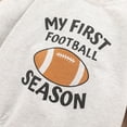 thumbnail image 7 of larppty Baby Football Outfit Toddler Boy Girl Game Day Onesie Bubble Sweatshirt Romper Infant Fall Winter Clothes, 7 of 7