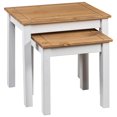 thumbnail image 2 of vidaXL Nesting Tables 2 pcs White Solid Pine Wood Panama Range, 2 of 4