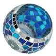 thumbnail image 2 of Portavelas de estilo europeo con tema de océano azul, portavelas de cristal con luz reflejada azul y verde para Decoración, 2 of 12