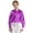 Purple, variant on TiaoBug Kids Shiny Metallic Bomber Jacket Boys Girls Motorcycle Baseball Long Sleeve Zip Up Coats Silver 10