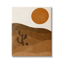 Stupell Indtries Desert Cact Rolling Hills Bold Orange Sun Landscape,30 x 40,Design by Birch&Ink