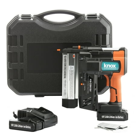2in 1 Air Nailer - Knox Gear 18V Cordless 2-Inch 18-Gauge Brad Nailer & Stapler w/ 2 Batteries