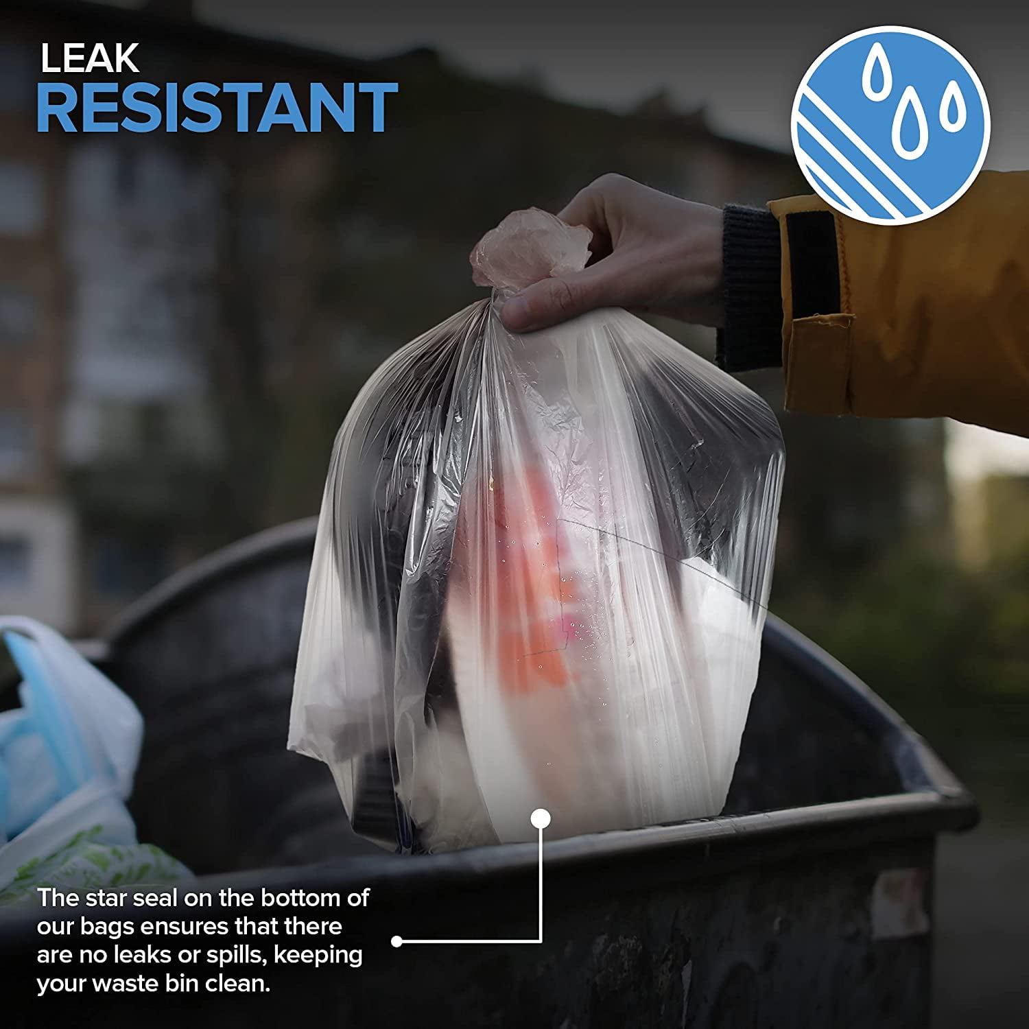 SafePro 46XXCL 23x17x43-inch 2mil Clear Trash Bag, 100/CS