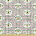 thumbnail image 2 of Hipster Fabric by the Yard, Modern Eye Doodle Illustration Abstract Mysterious Symbolism Art, Decorative Upholstery Fabric for Chairs & Home Accents, Pale Pink White by Ambesonne, 2 of 5