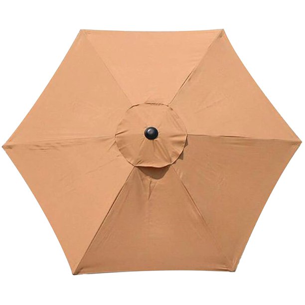 Sunshade Cover Replacement Patio Parasol 3M 6 Ribs Round Parasol