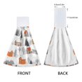 thumbnail image 3 of Yayeee Kitchen Hanging Hand Towels Set of 2 with Loop Bathroom Absorbent Tie Towel, Beige Snow Houses, 3 of 7