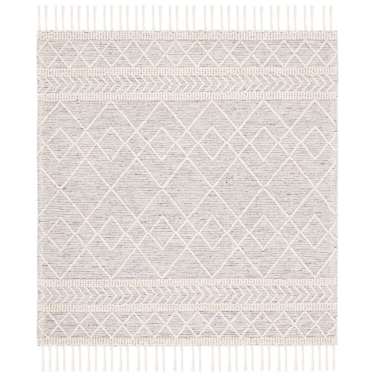 SAFAVIEH Natura Bedelia Geometric Area Rug, Ivory/Black, 5' x 8'