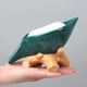 thumbnail image 3 of Jabonera de cerámica con forma de hoja, bandeja para jabón, ahorrador de jabón, fácil de limpiar, soporte para joyas. Verde, 3 of 9