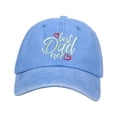 thumbnail image 1 of Gorra de béisbol bordada con visera para el sol, gorra de golf, regalo para el Día del Padre, transpirable para hombre. Azul, 1 of 9