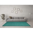 thumbnail image 3 of Ahgly Company Indoor Rectangle Abstract Turquoise Blue Contemporary Area Rugs, 5' x 7', 3 of 4