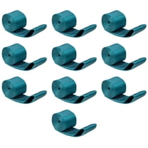 10 Pack Winch Straps 4" x 13' Blue Heavy Duty Tie Down w/Sewn Loop WLL# 6,670 lbs | 4 Inch Cargo Control for Flatbed Truck Utility Trailer