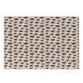 thumbnail image 1 of Fox Cutting Board, Cartoon Hipster Lady Glasses and Buckle Inside a Circle of Dots, Decorative Tempered Glass Cutting and Serving Board, Small Size, Mint Green Beige Red, by Ambesonne, 1 of 1