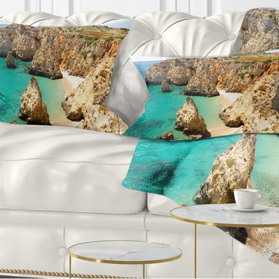 Designart 12" x 20" Multi-color Polyester Throw Pillow