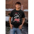 thumbnail image 5 of Retro Cherry Fruit Skulls Lucky You Men's Graphic T Shirt Tees Brisco Brands X, 5 of 6