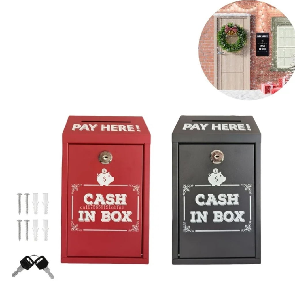 Security Box Key Locks Safe Deposit Cash Storage Home Office Use