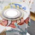 thumbnail image 4 of Coastal Nautical Round Tablecloth 60 Inch - Waterproof Fabric Table Cloth Protector, Ocean Fish Coral Starfish Summer Beach Tablecloths Washable Table Cover for Kitchen Banquet Party, 4 of 6