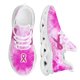 thumbnail image 1 of Zapatillas de deporte para mujer, de malla, color rosa, de alta calidad, con diseño de cáncer de mama, talla 48, de malla blanca, para tenis., 1 of 6