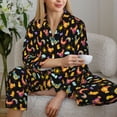 thumbnail image 6 of Uemuo Flowe Rooster Pattern Womens Pajama Sets,PJ Set for Women,Pajamas for Women Logo,Long Sleeve Pajama Set for Women,Soft Long Sleeve Top With Pants-Medium, 6 of 9