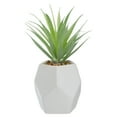 thumbnail image 3 of Northlight Artificial Sword Grass in a White Geometric Ceramic Pot - 7.5", 3 of 5
