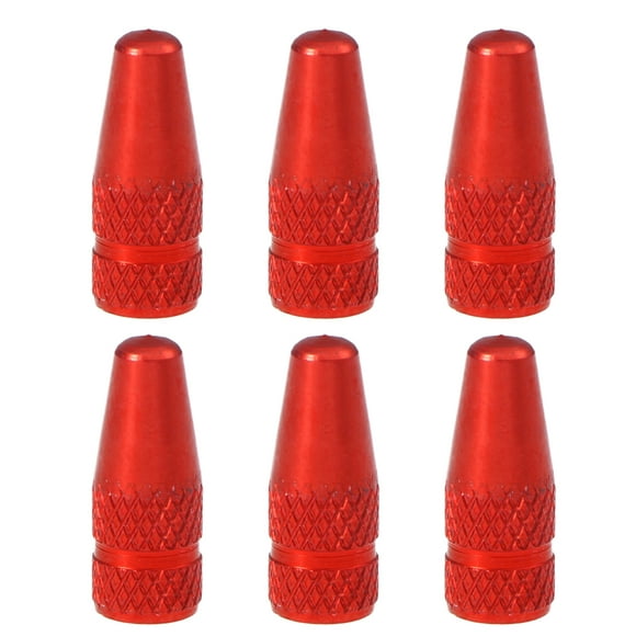 WORGEOUS 6 piezas de aleación de aluminio de bicicleta tapas de válvula francesas para MTB bicicleta de carretera neumáticos de bicicleta de montaña tapas de válvula de neumático (rojo)