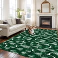thumbnail image 2 of 5'x7' Area Rugs, Green Christmas Indoor Outdoor Area Rug for Living Room Bedroom, Xmas Tree Elk Christmas Washable Bathroom Rugs Kitchen Floor Carpet Mats Home Decor Aesthetic, 2 of 8