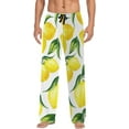 thumbnail image 2 of FREEAMG Lemon Cotton Pajama Pant for Men, Super Soft Lightweight Lounge Pajama Bottoms Drawstring Sleepwear Pant with 2 Pockets, 2 of 7