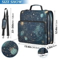 thumbnail image 2 of FORMRS Zipper Binder with Shoulder Strap 2-inch Ring 500 Sheet Capacity File Bag, Dark Star Map, 2 of 5