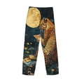 thumbnail image 3 of Lsque Leopard Reading Tarot Cards Print Men's Pajama Pants, Lounge Pant - Comfortable Home Wear,Elastic Waistband, Stylish Design-Large, 3 of 9