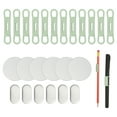 thumbnail image 1 of Uxcell 12 Pcs Soporte Magnético para Lápiz, Soporte de Lápiz Flexible de Silicona Ajustable con 6 Hojas de Metal para Refrigerador, Pizarras, Escritorio, Clipboard, Verde, 1 of 7