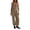 Khaki, variant on Sunnin Solid Color Loose Fit Lounge Jumpsuit Casual Everyday Wear
