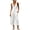 White, variant on Ke1Clo Women High Waist Capri Wide Leg Jumpsuit Casual Solid V Neck Sleeveless Button Pocket Rompers Spring Fall Beach Vacation Travel Loose Jumpsuits Black L